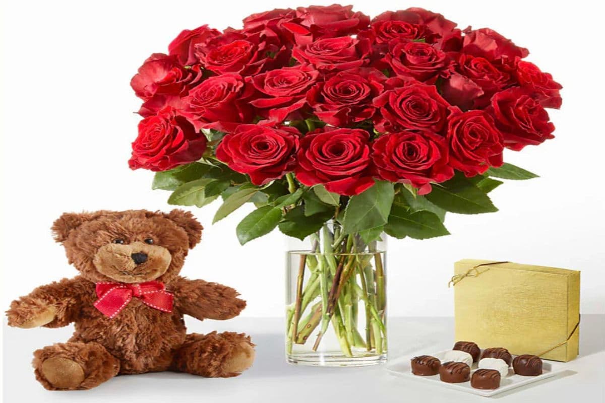 Valentine's Day Red Rose Gift Sets