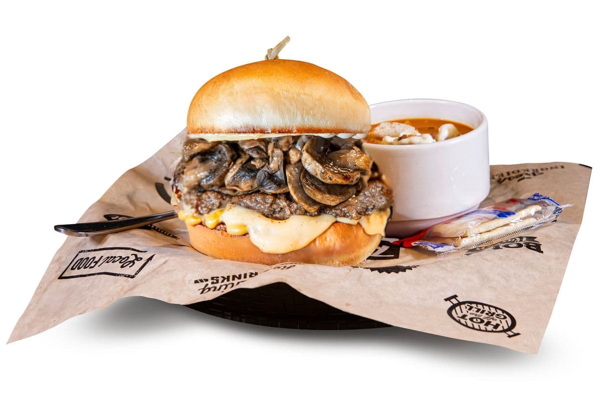 Mighty Mushroom Burger Platter