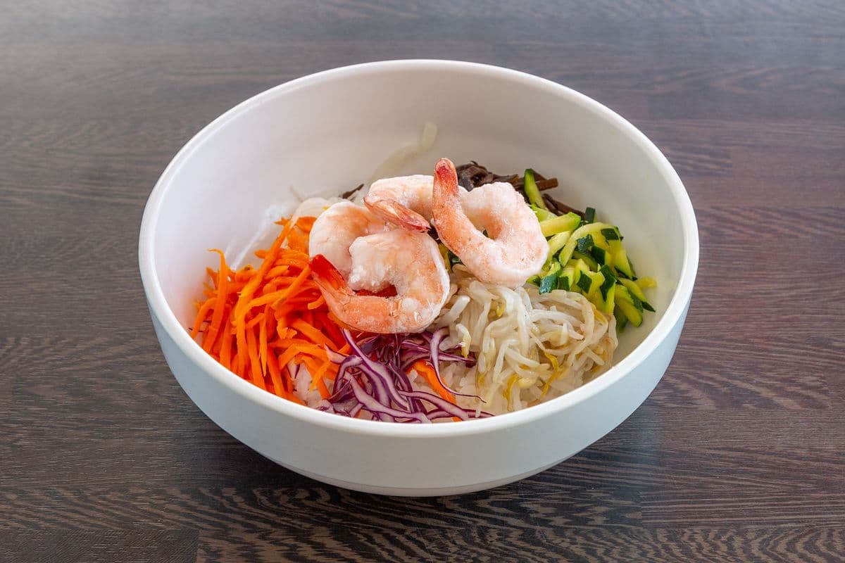 80. Hot Stone Pot Bibimbap with Shrimp