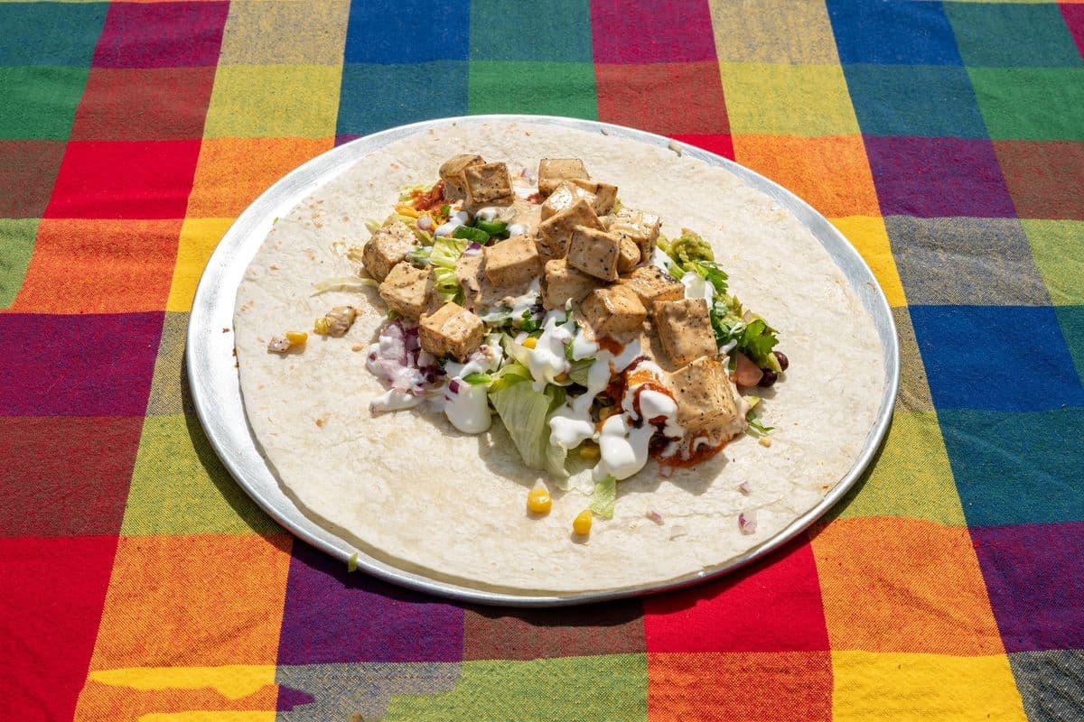 Sauteed Tofu Burrito