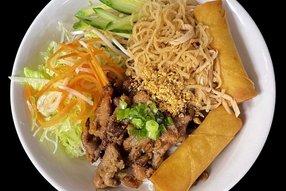 36. Shredded Pork, Spring Rolls, and Grilled Pork with Vermicelli