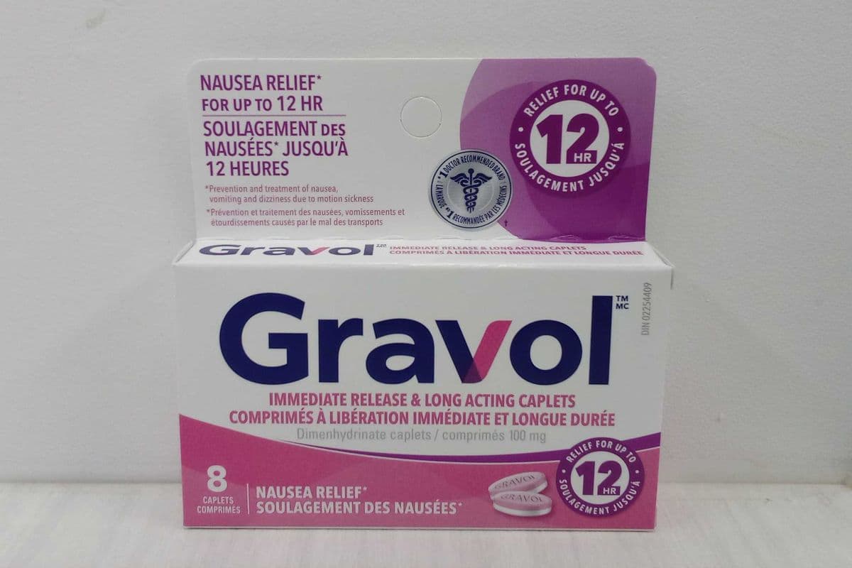 Gravol Adult Dual Action-Long Acting (8 caplets)