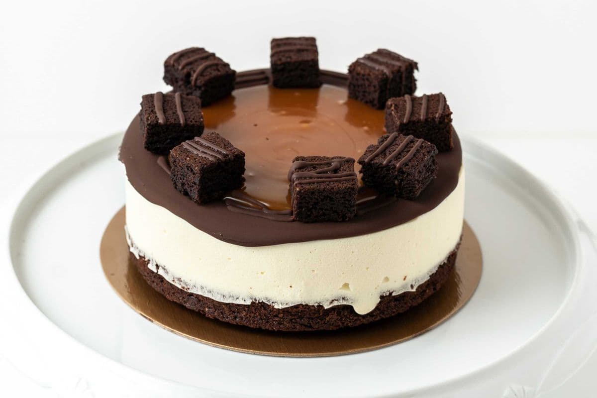 Gâteau fromage, brownies et caramel / Cheesecake, Brownies and Caramel