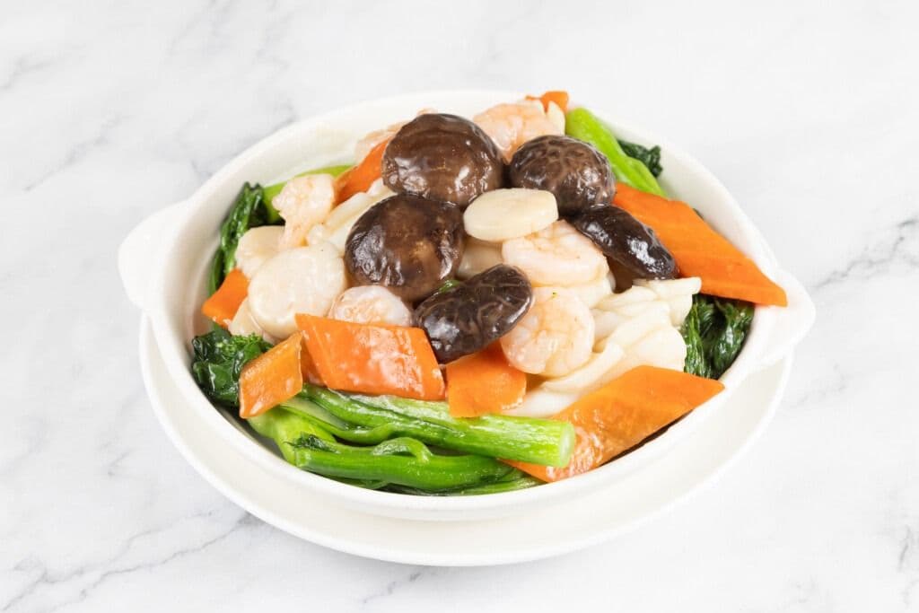 Three Kinds of Seafood with Japanese Bean Curd