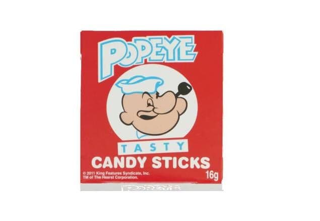 Popeye Batonnets de Bonbon 16g / Popeye Tasty Candy Sticks16g