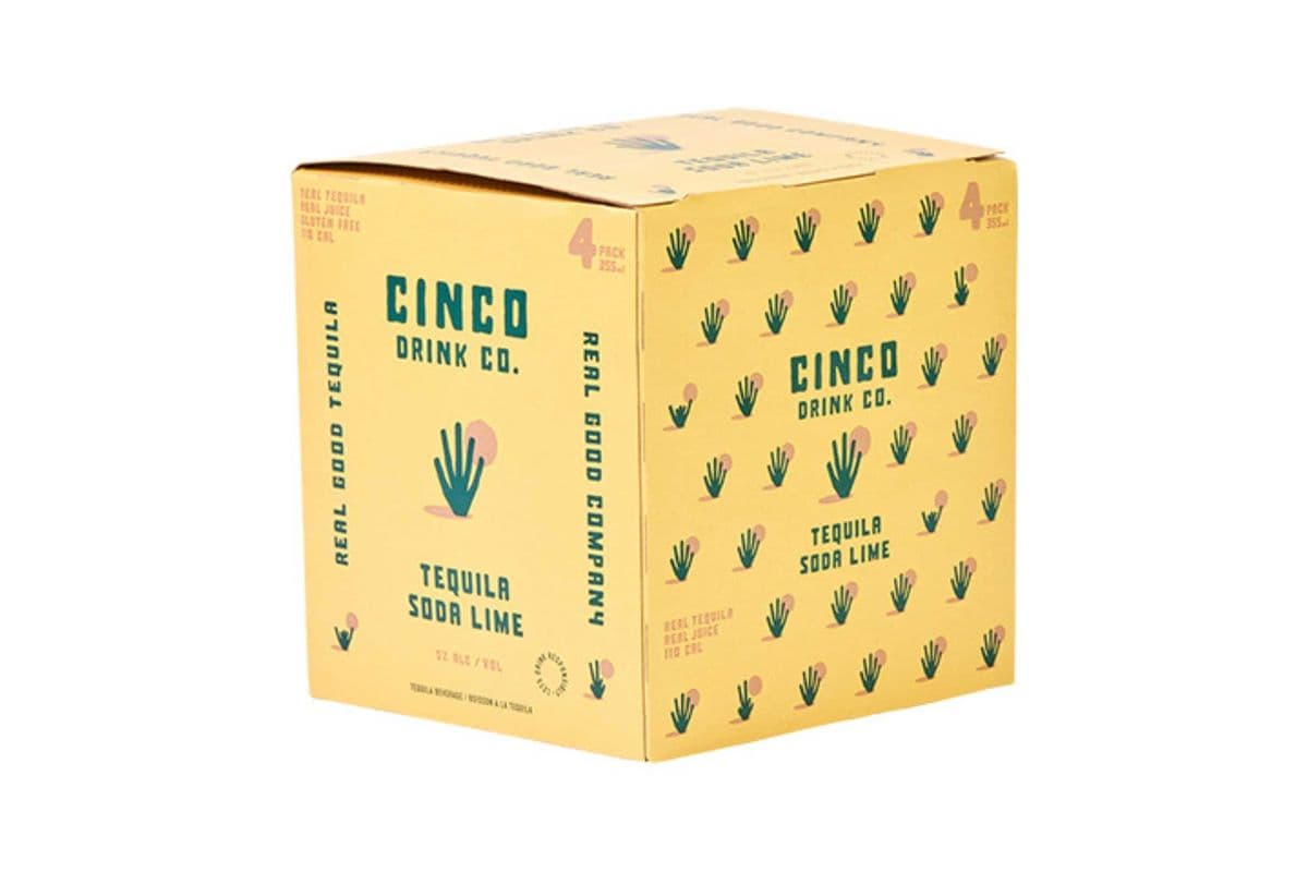 Cinco tequila Soda Lime (4 Cans) (4 x 355ML)