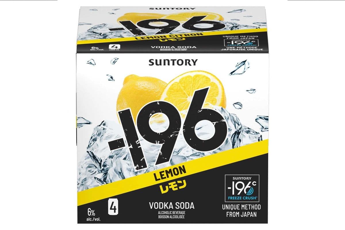 Suntory -196 Lemon Vodka Soda (4 x 355 ml)