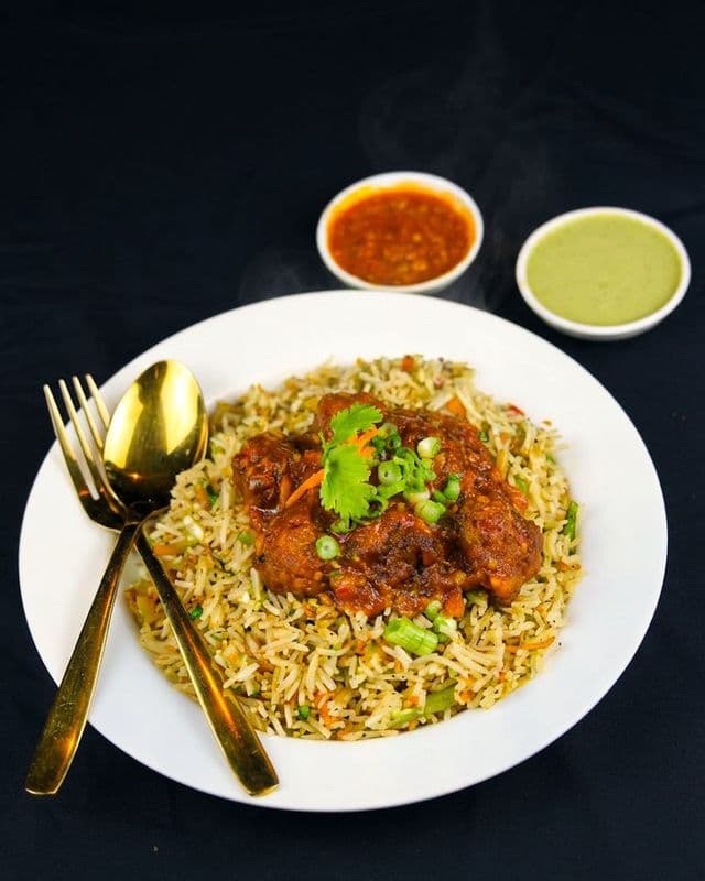 Veg Manchurian Fried Rice