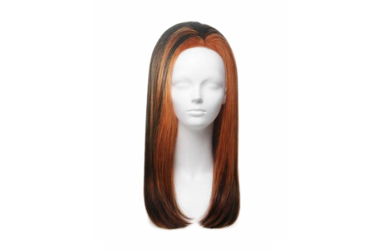 Larissa Like Human Hair Wig / Lace Front / Curling Iron Safe / Copper Auburn / SC1034A