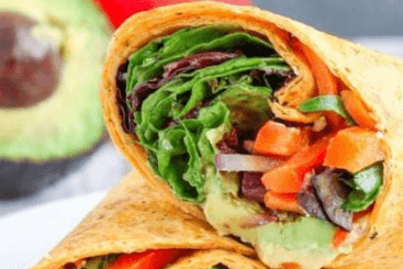 Grilled Vegetables and Avocado Wrap