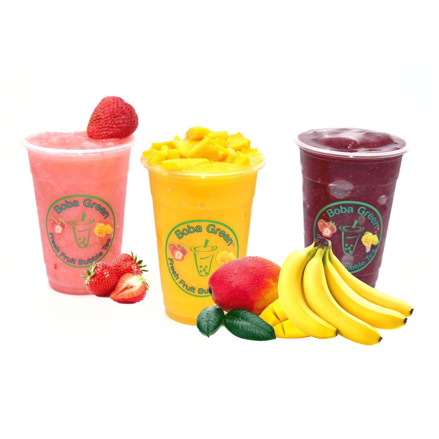Boba Green Fresh Fruit Smoothies and Bubble Tea