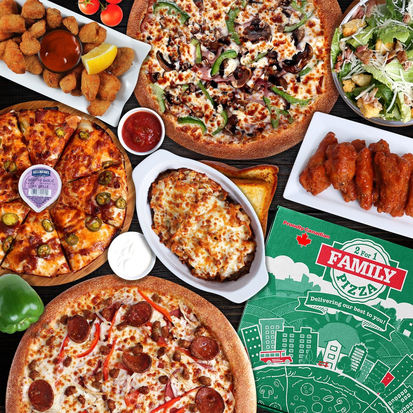2 For 1 Family Pizza 