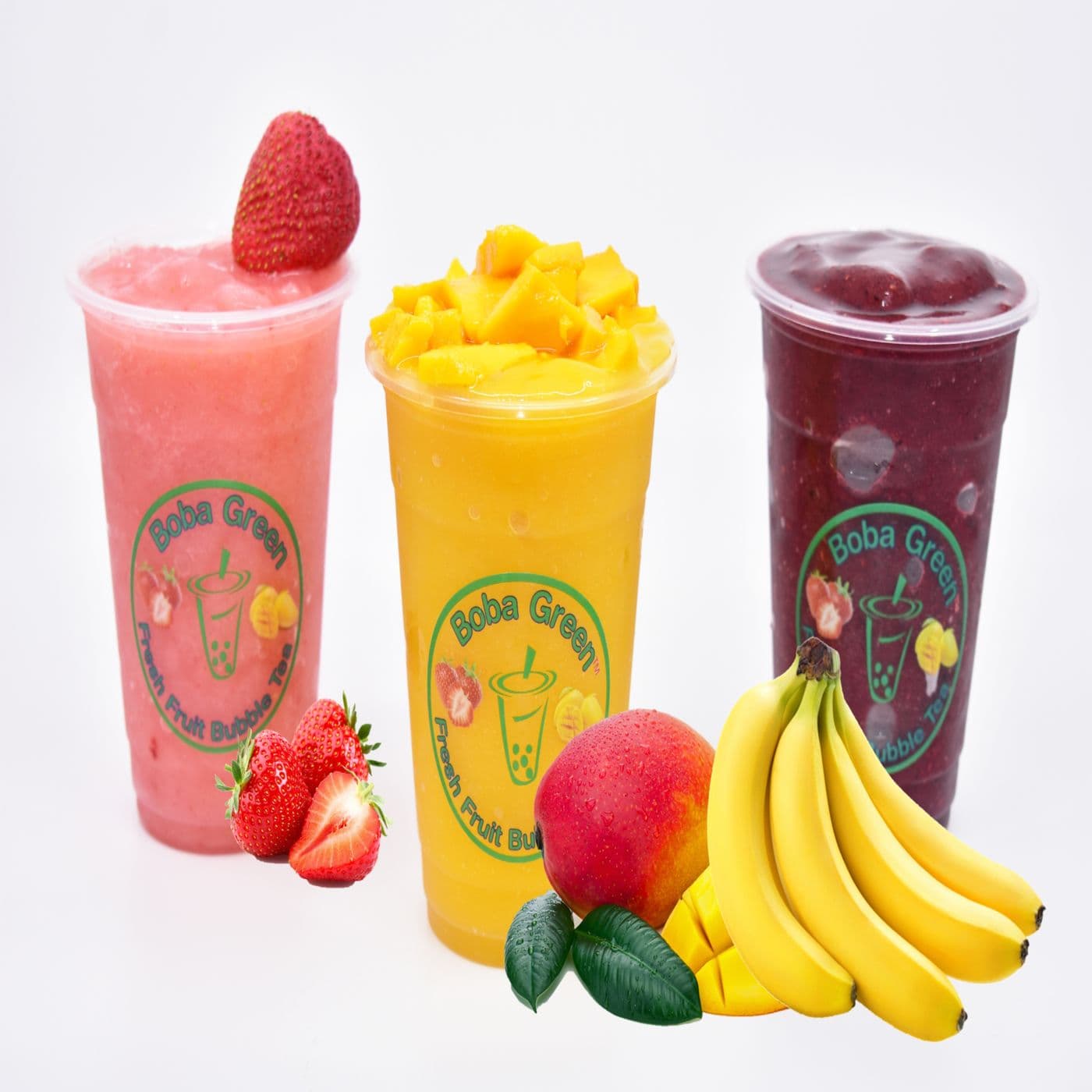 Boba Green Fresh Fruit Smoothies and Bubble Tea