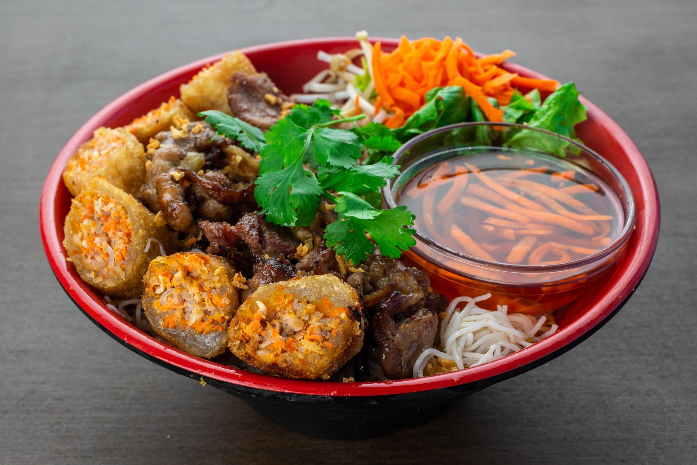 6c. Pork Vermicelli with Spring Roll Bowl