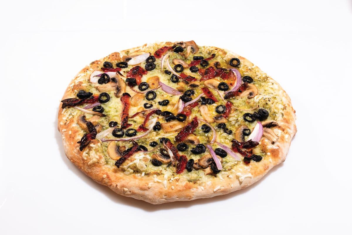 Small Plant-Based Garden Pesto Pizza