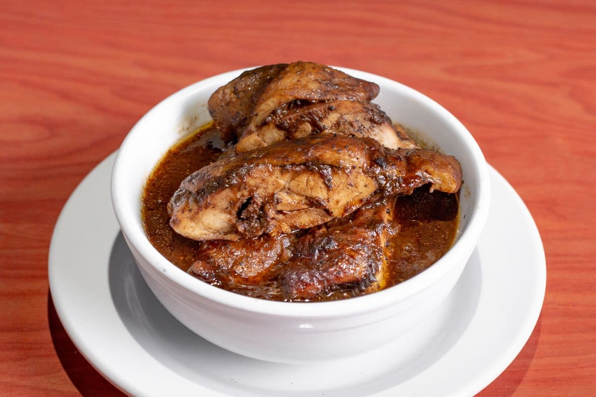 48. Jerk Chicken roti