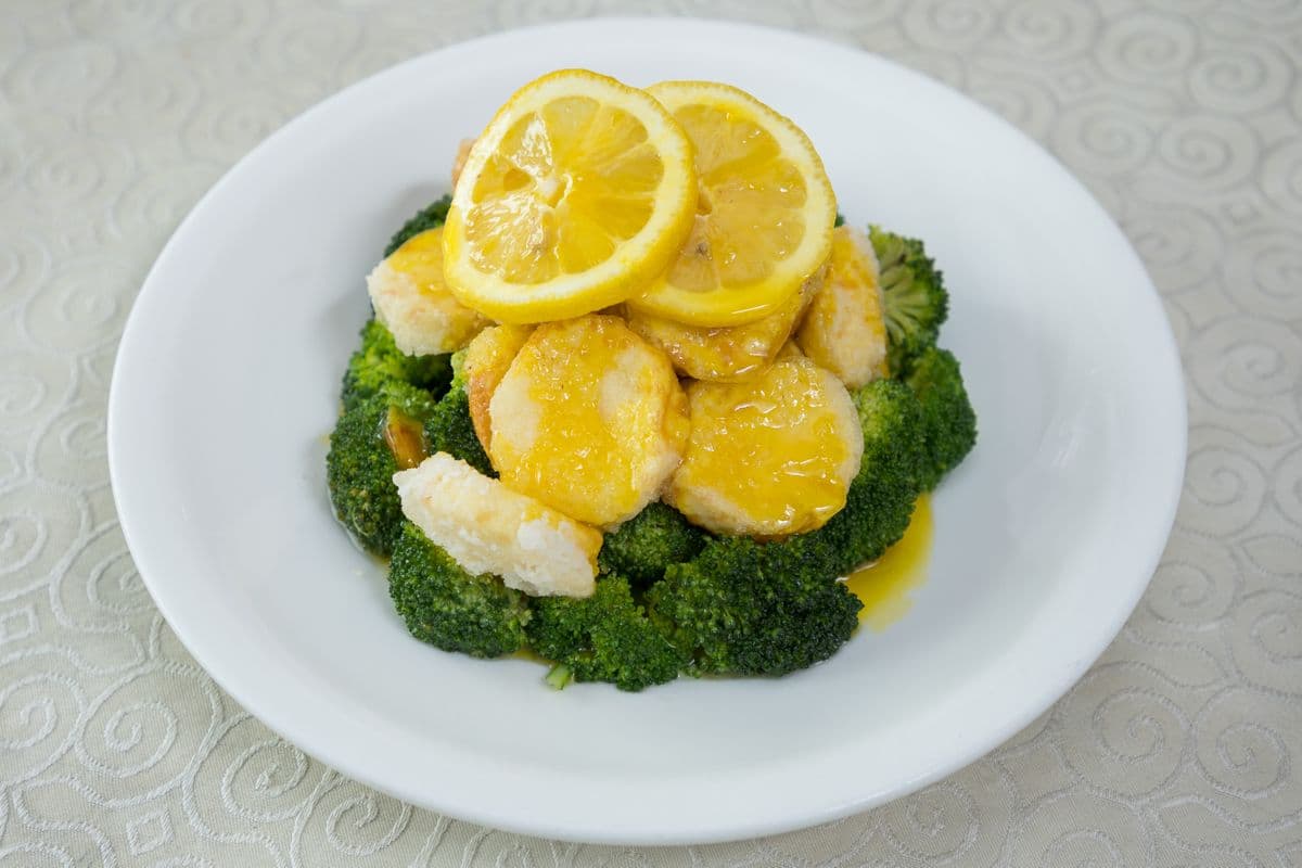 F2. Tender Tofu with Lemon Sauce
