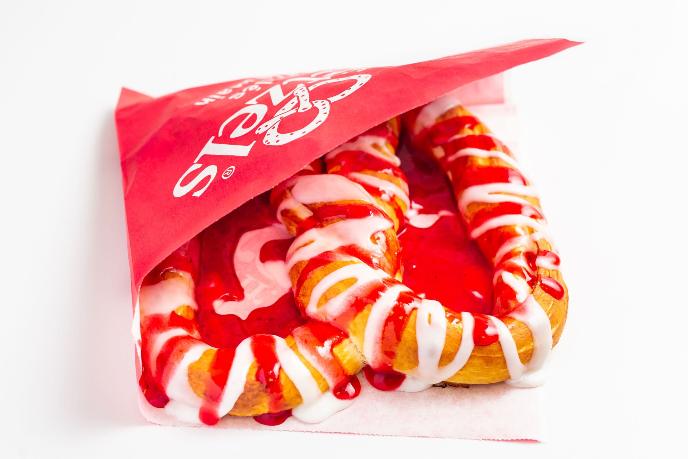 Vanilla and Strawberry Pretzel