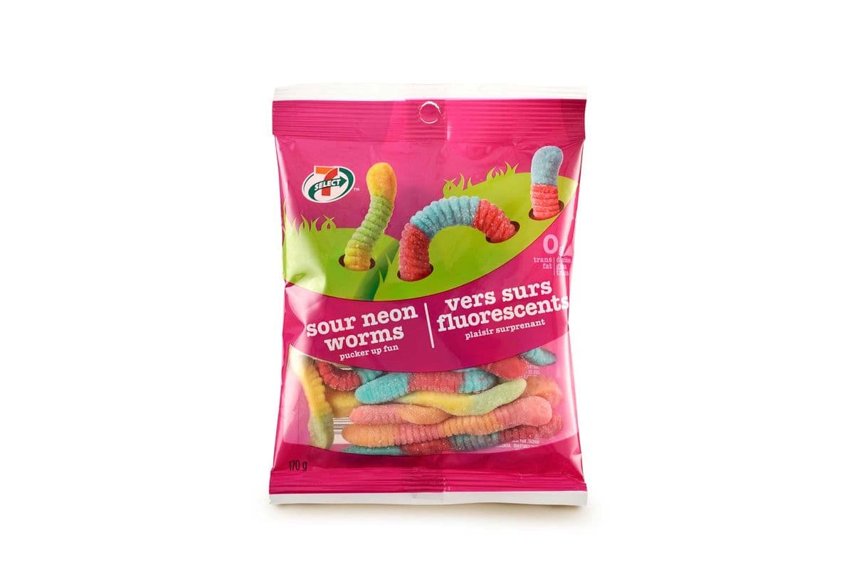 7-Select Neon Worms (170 g)