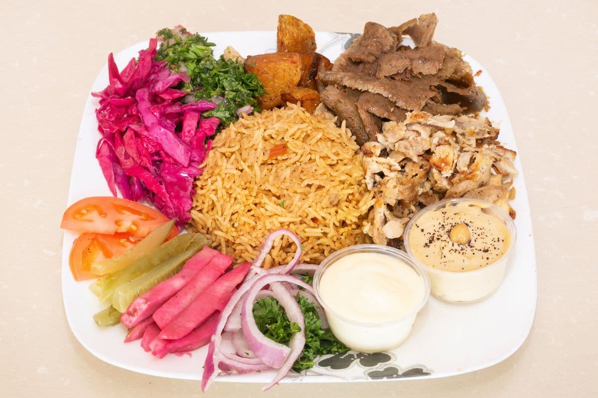 Shawarma and Gyro Mix Platter