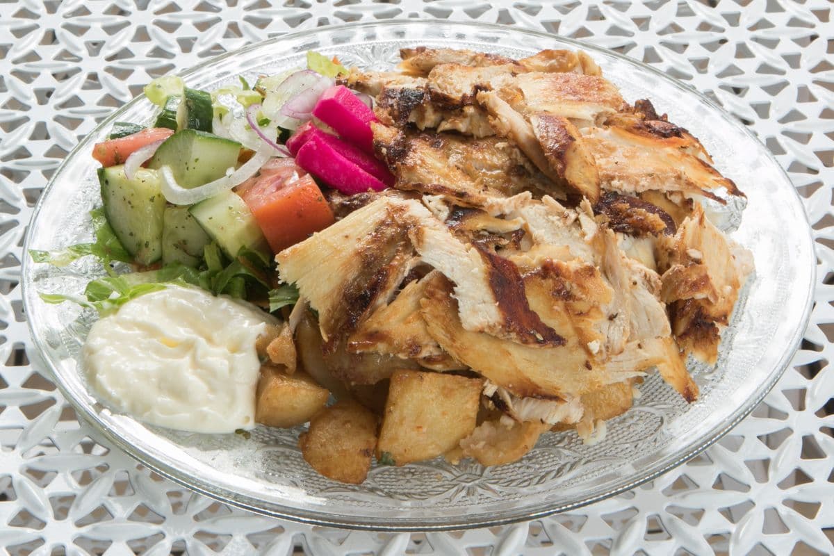 Plat de Shish Taouk poulet