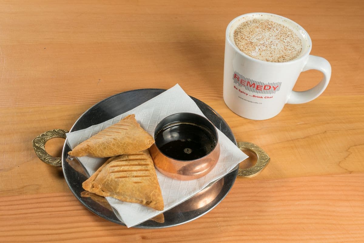 Two Samosas and Large Chai