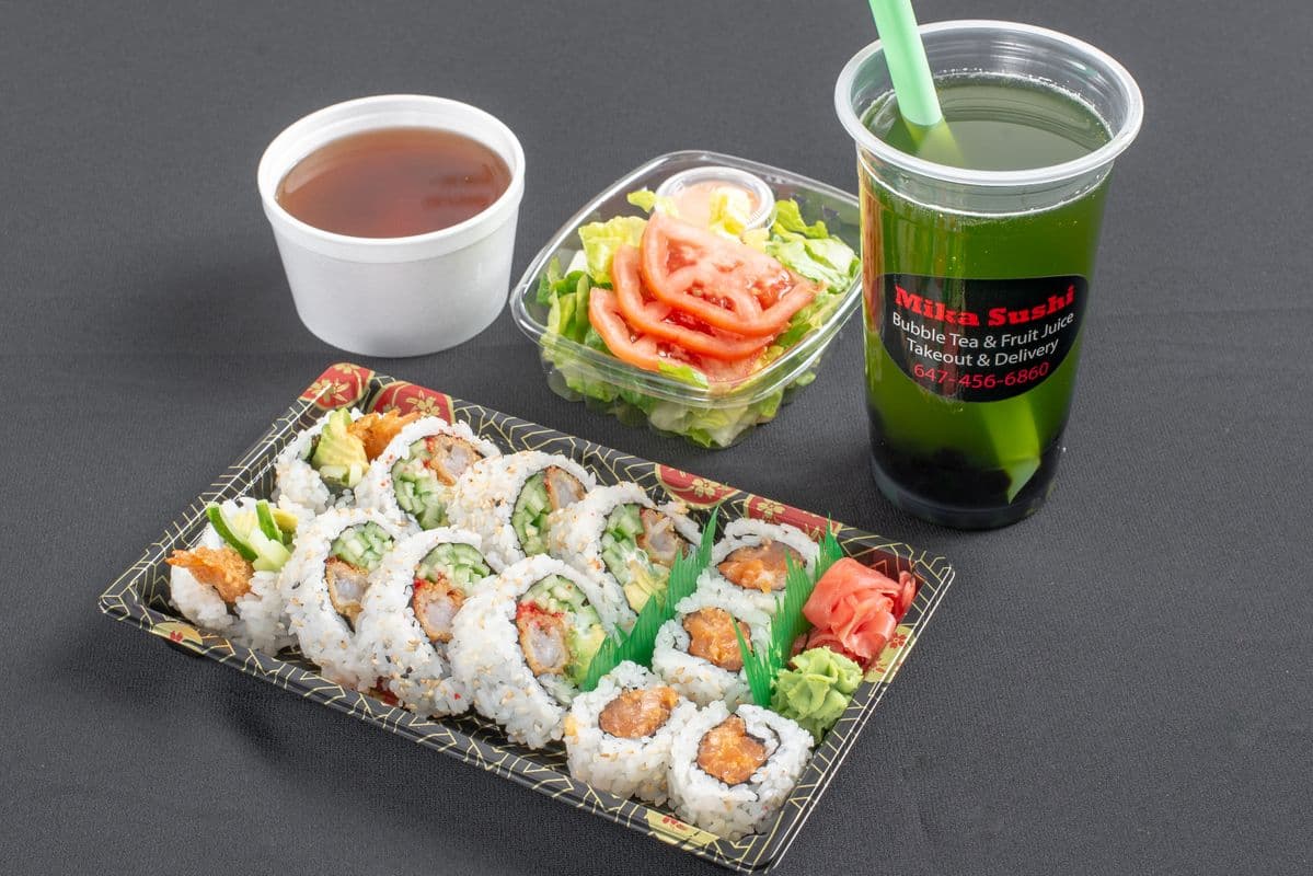 PC4. Dynamite Roll (8 pcs) and Spicy Salmon Roll (4 pcs)