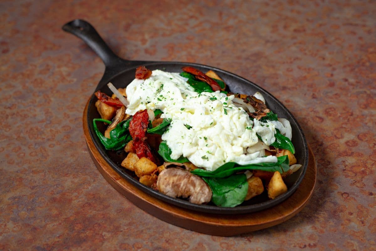 Spinach and Mushroom Skillet