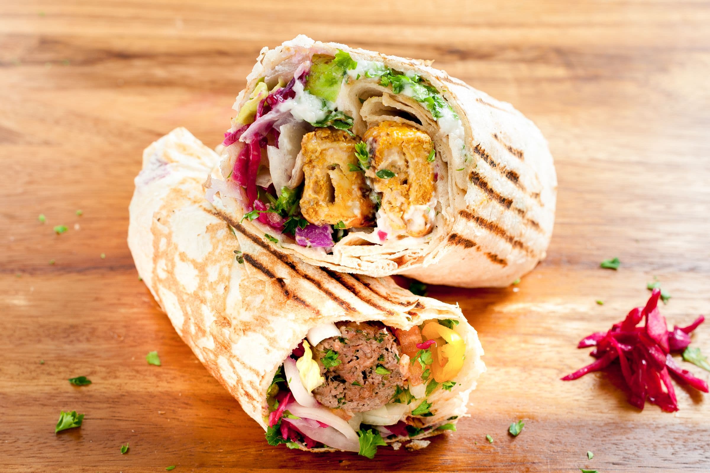 Mix BBQ Wrap (Beef Kabab & Shish Tawouk) Combo