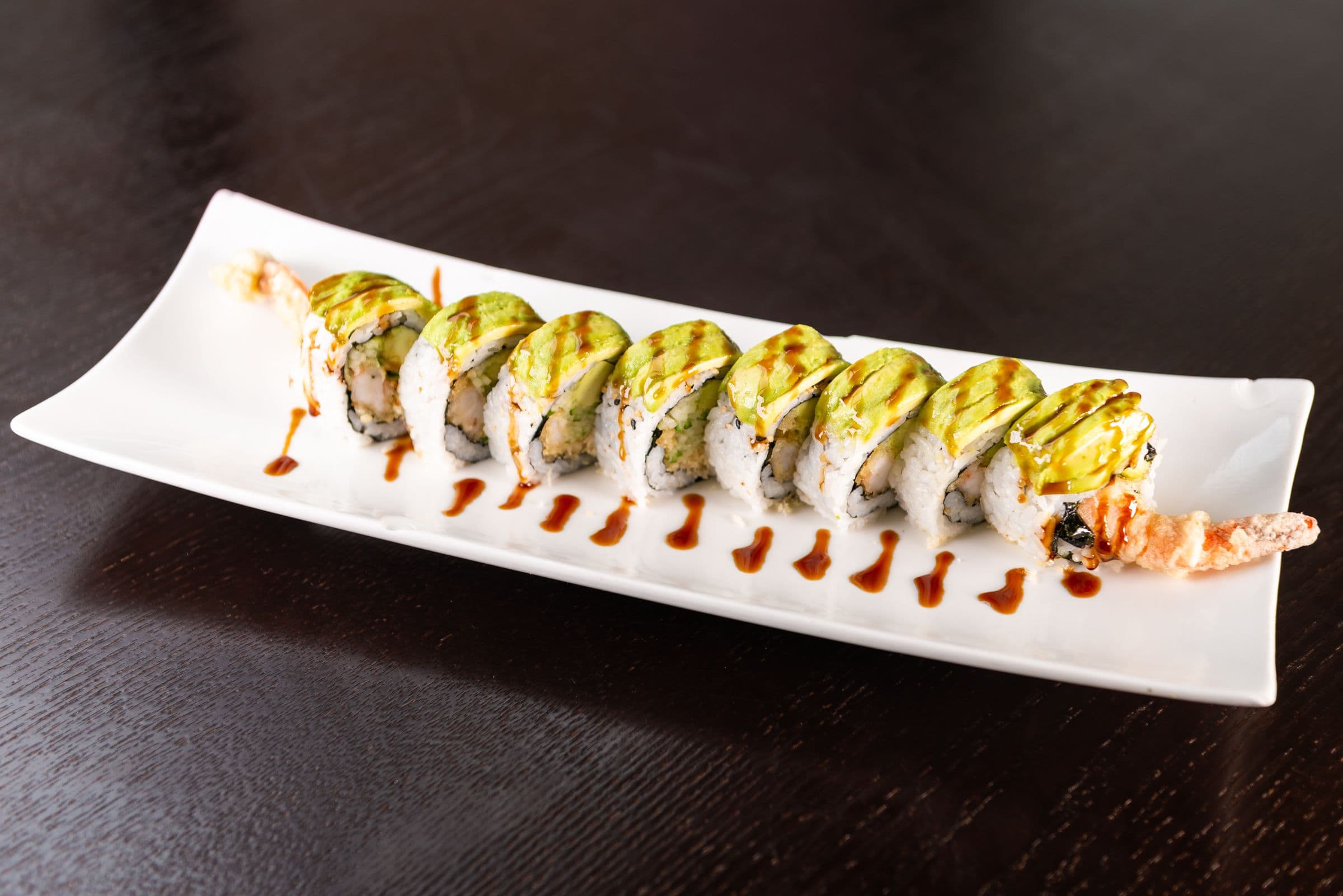 50. Green Dragon Roll (8 pcs)