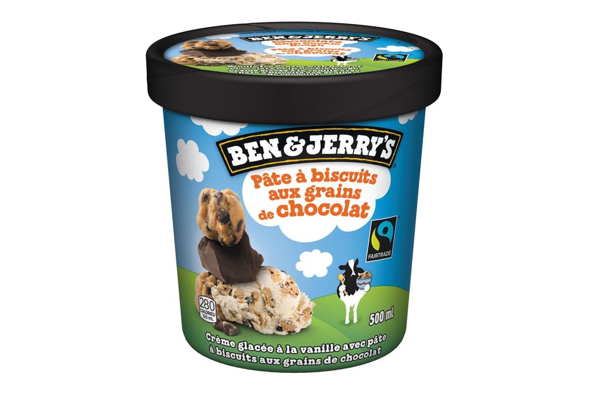 Crème glacée Ben & Jerry's à la pâte à biscuits aux grains de chocolat (500 ml) / Ben & Jerry's Chocolate Cookie Dough Ice Cream (500 ml)