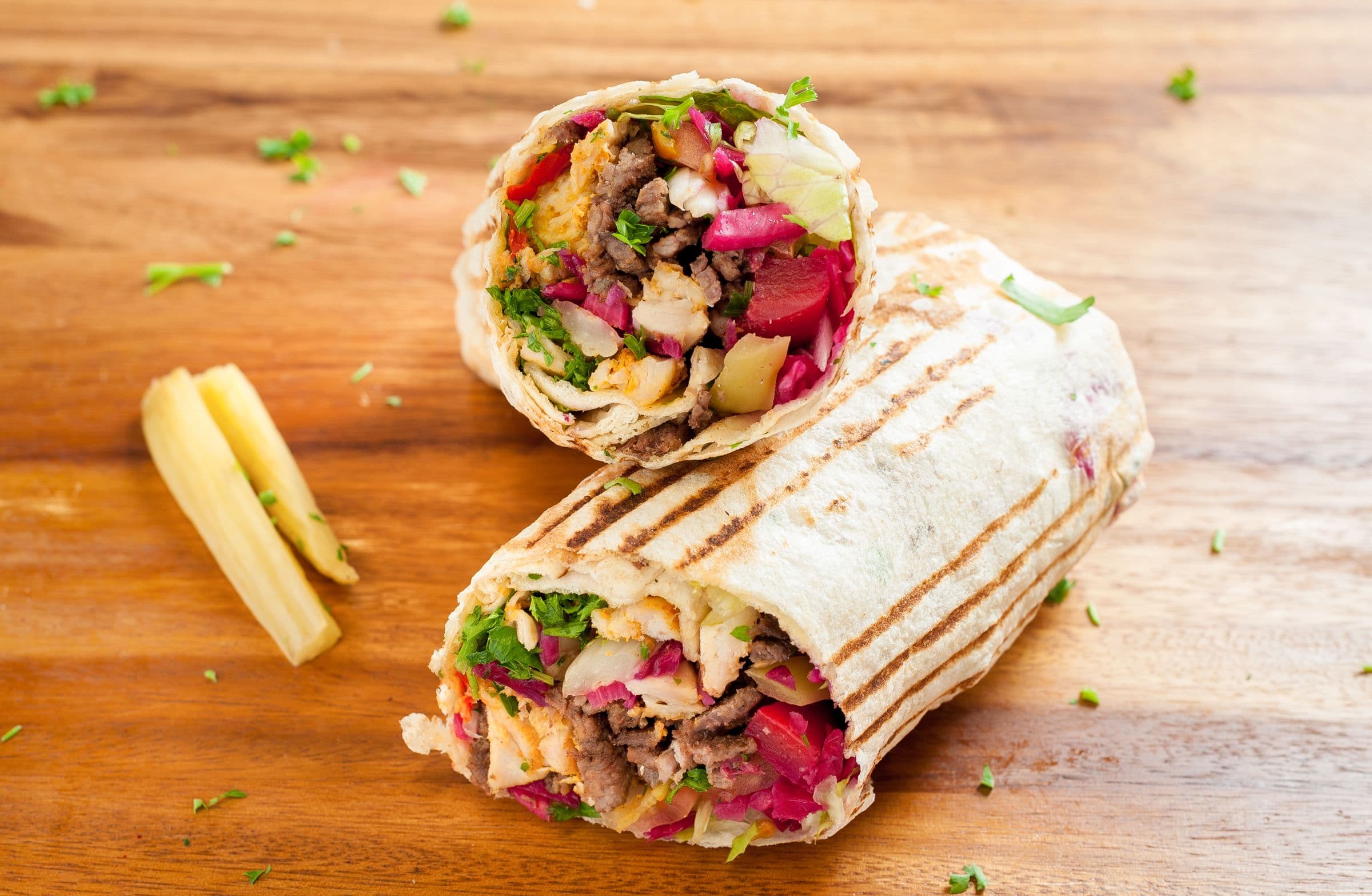 Shawarma Mix Wrap (Beef & Chicken)