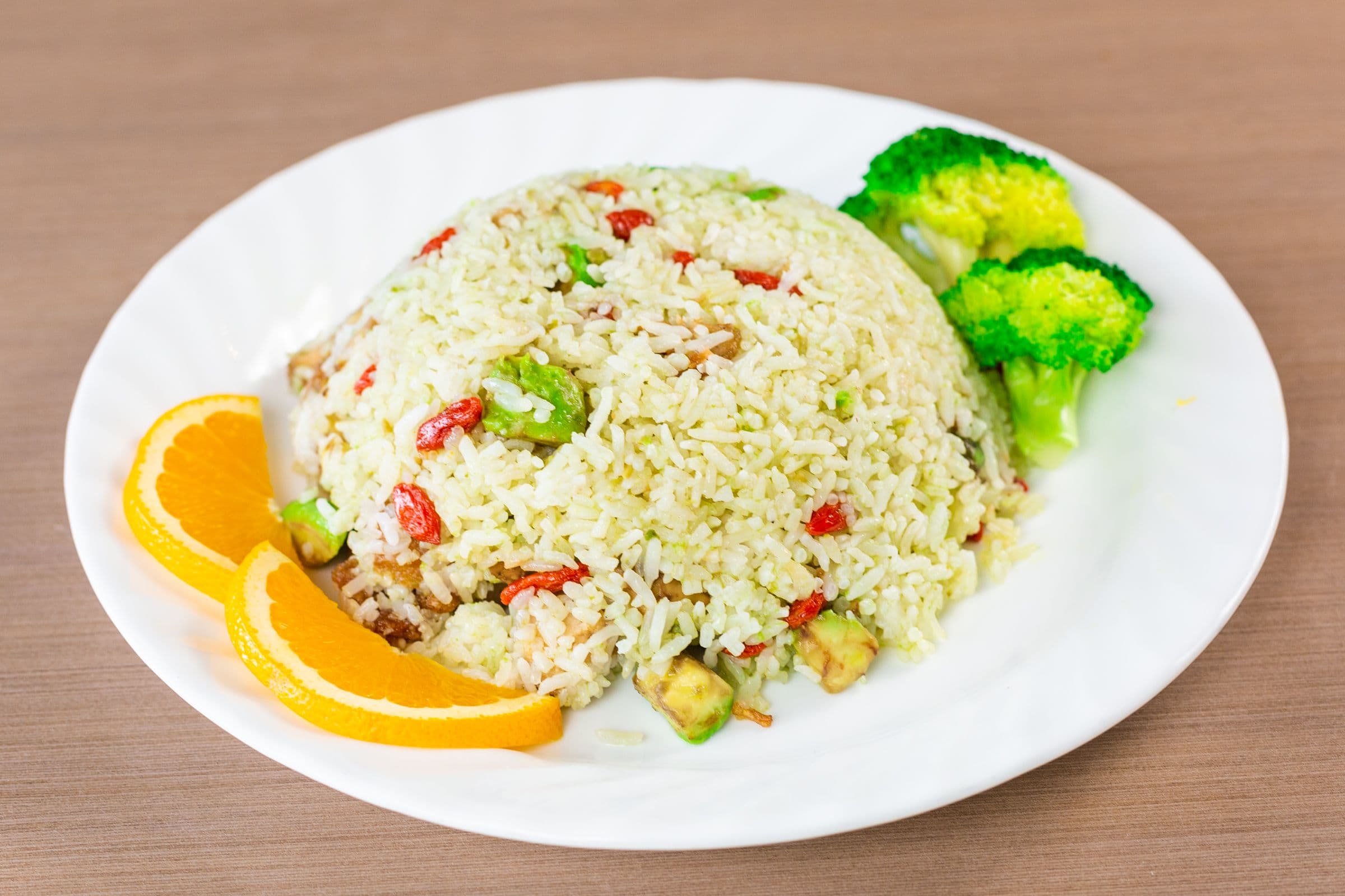 E123. Medlar Avocado Soy Chicken Fried Rice