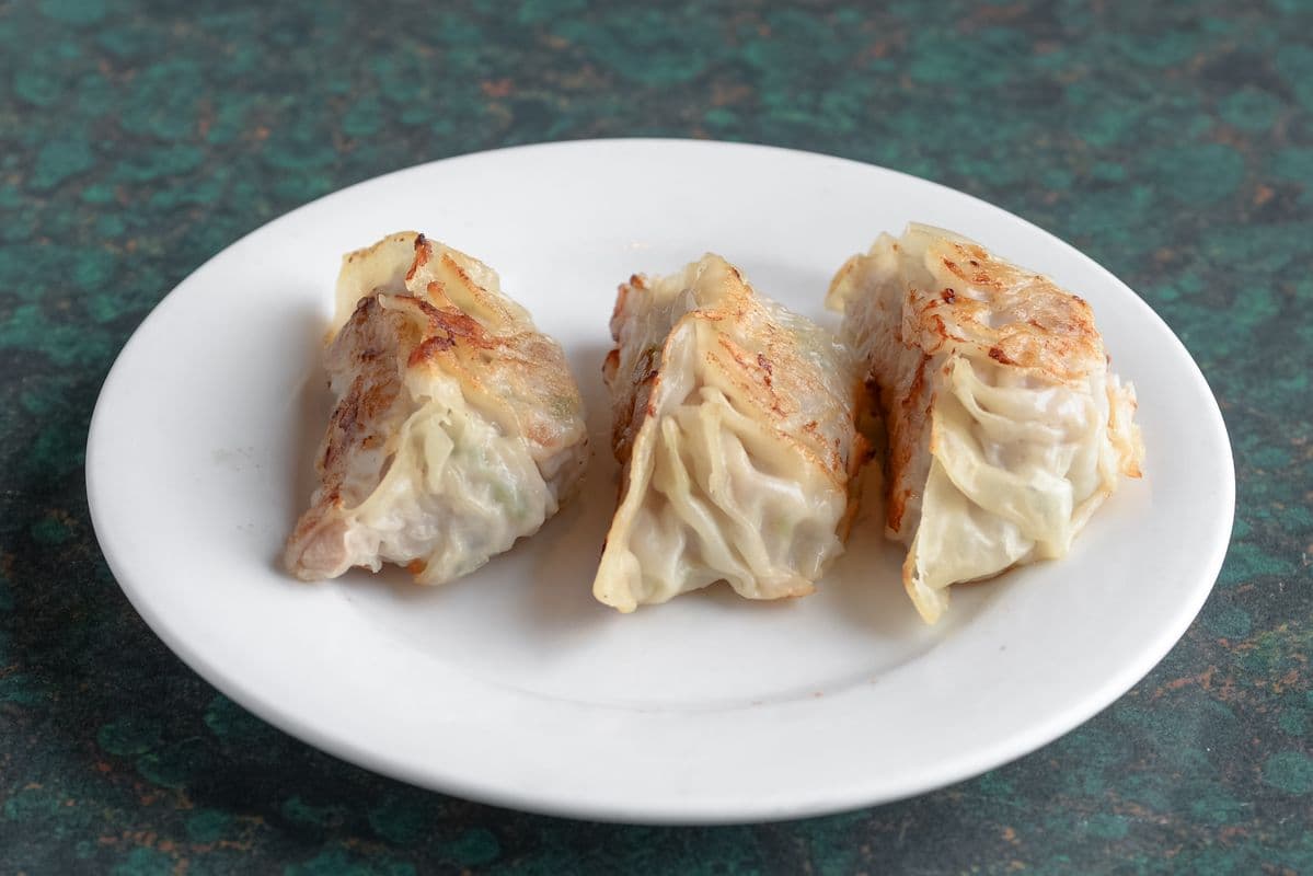 J25. Pan-Fried Pork Dumplings (Pot Stickers) (3 pcs)