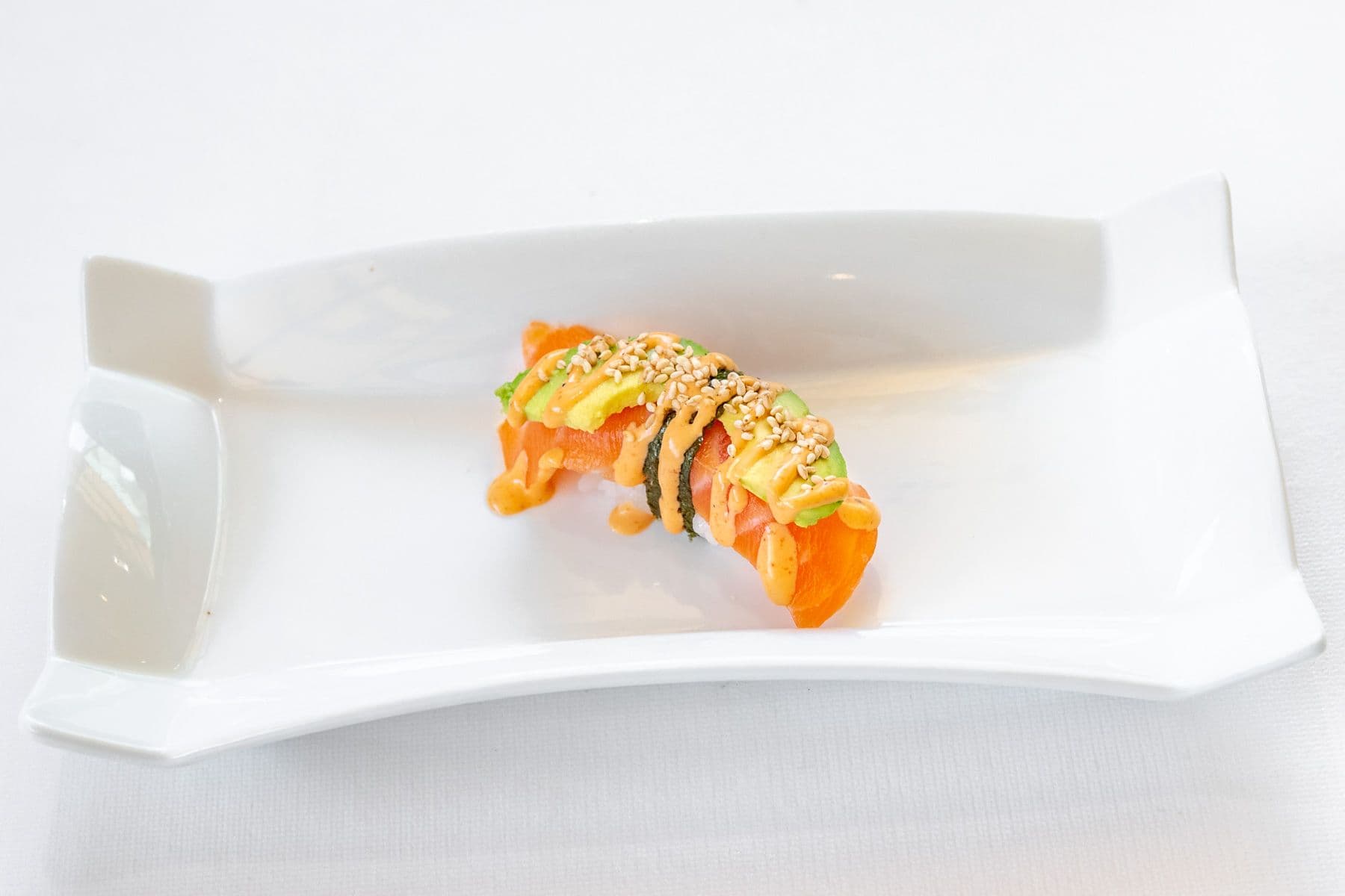 23. Spicy Sake Nigiri Sushi (1 pc)