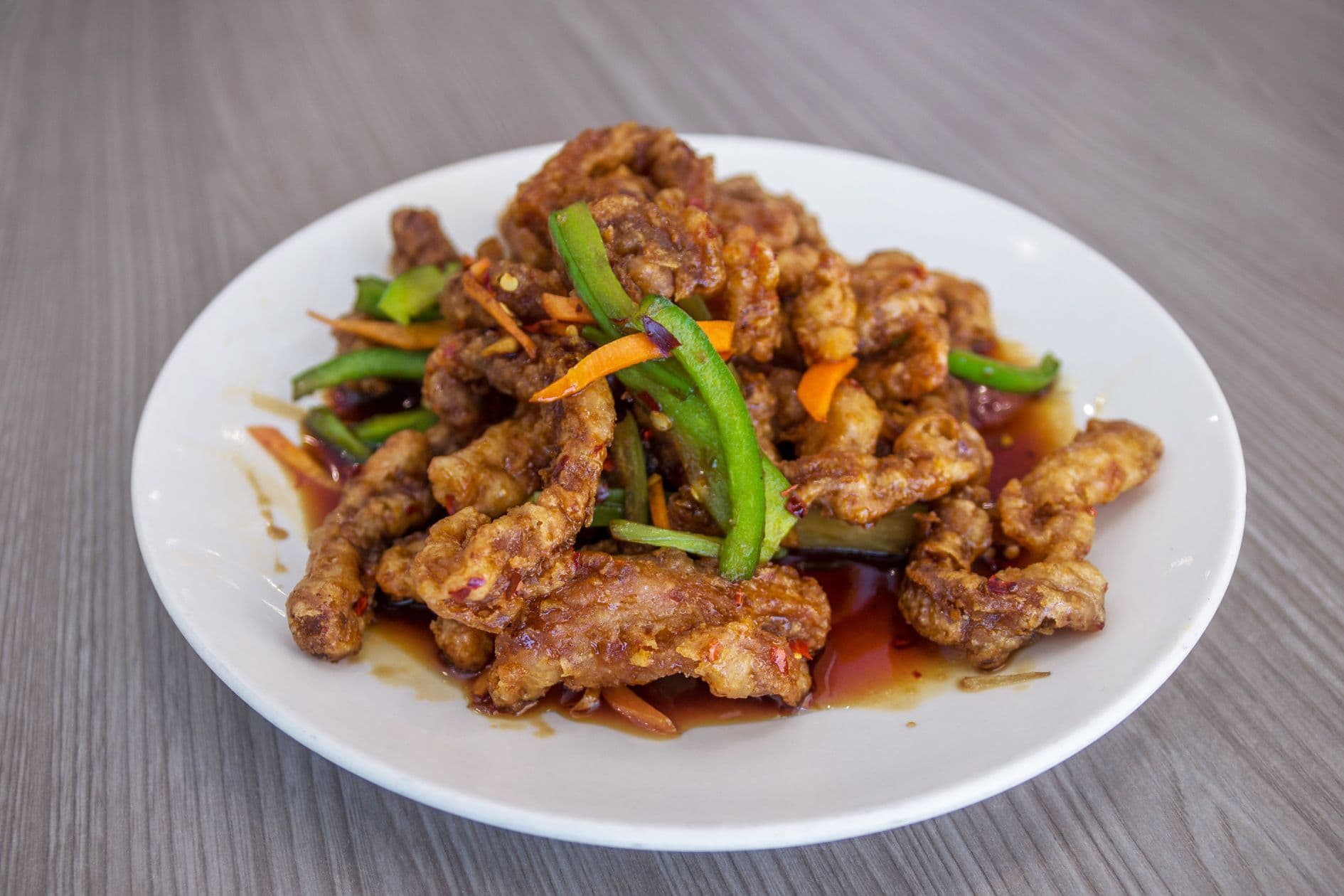 GF: 14. Ginger Fried Shredded Beef乾炒牛絲GF