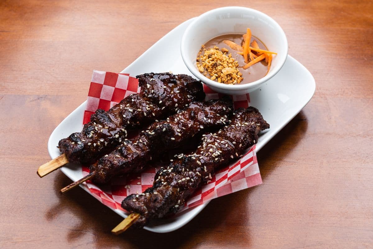 A1. BBQ Beef Skewer with Satay Sauce