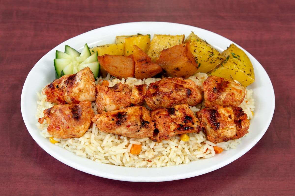 Chicken Souvlaki/ Shish Tawook Rice Bowl