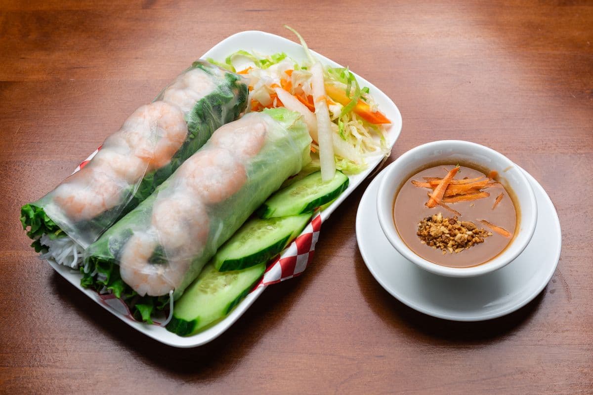 A11. Shrimp Salad Roll with Satay Sauce