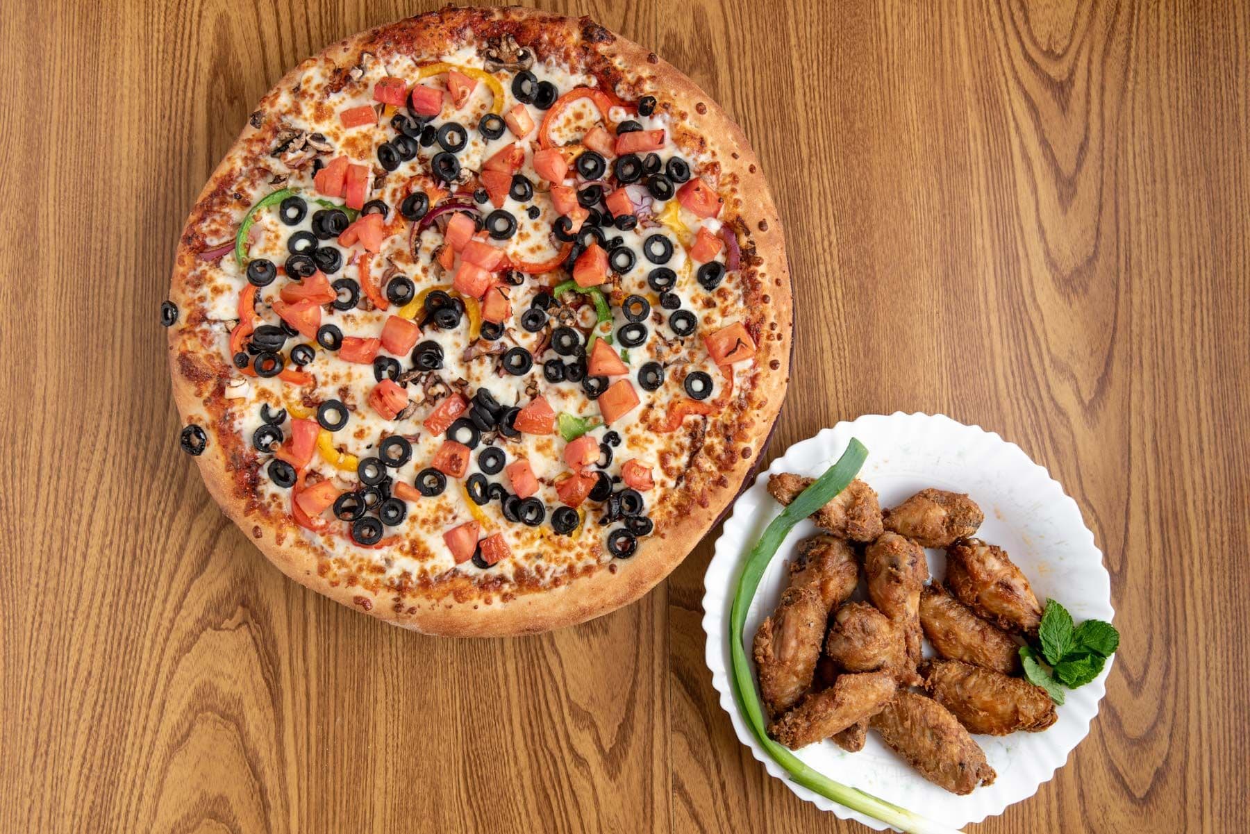 16" X-Large Pizza and Wings