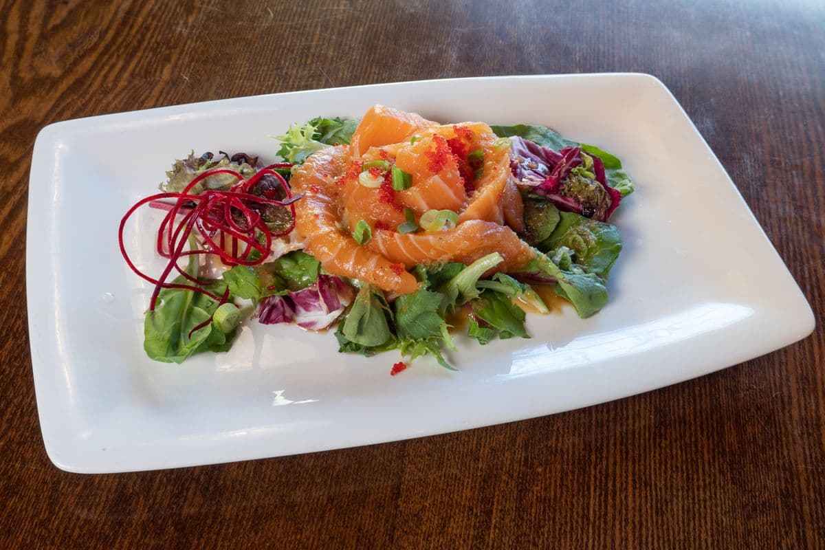 Green Salmon Flower Sashimi