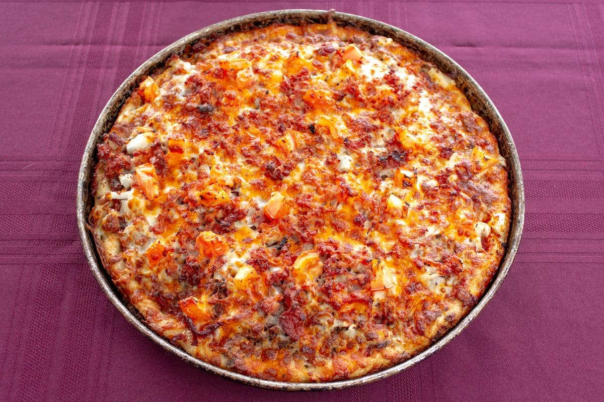 12" Bacon Double Cheese Pizza