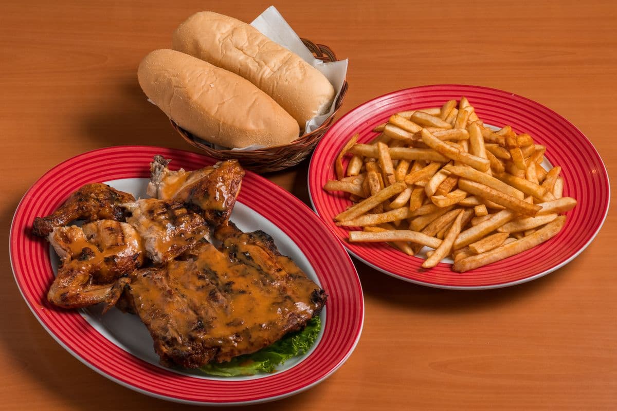 Sizz Chicken and Ribs Platter