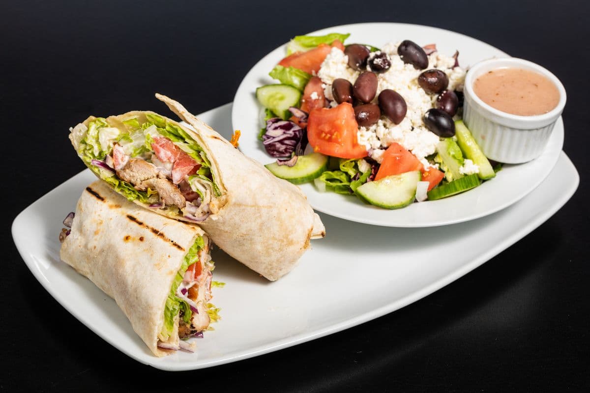 52. Chicken Souvlaki Wrap Combo