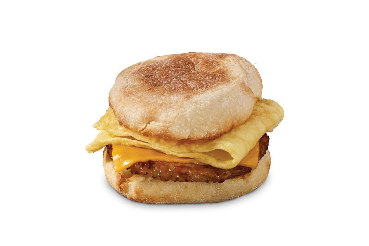 Breakfast Sandwich - English Muffin: Sausage, Egg, and Cheddar
