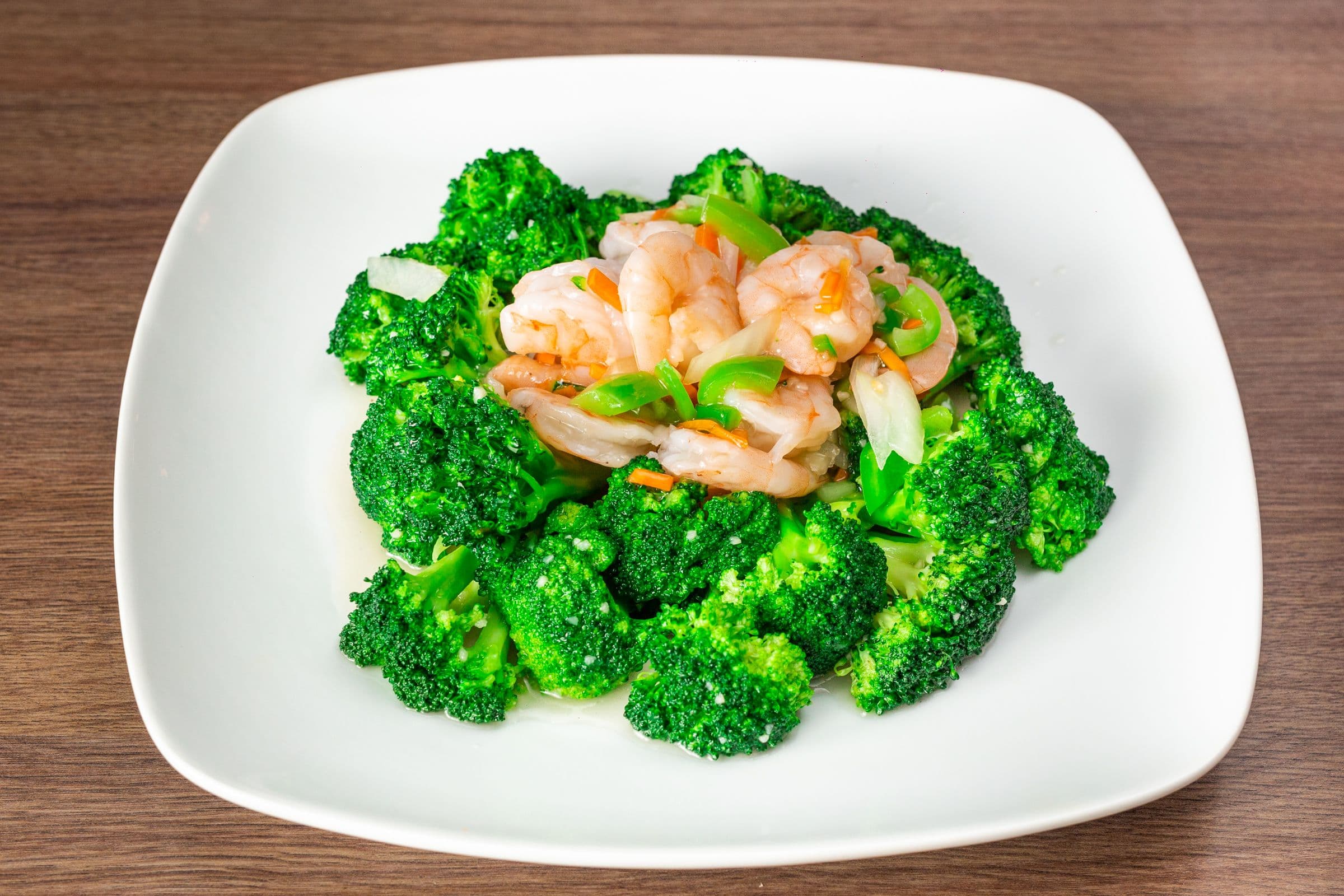 19. Garlic Shrimp (12 pcs) with Broccoli