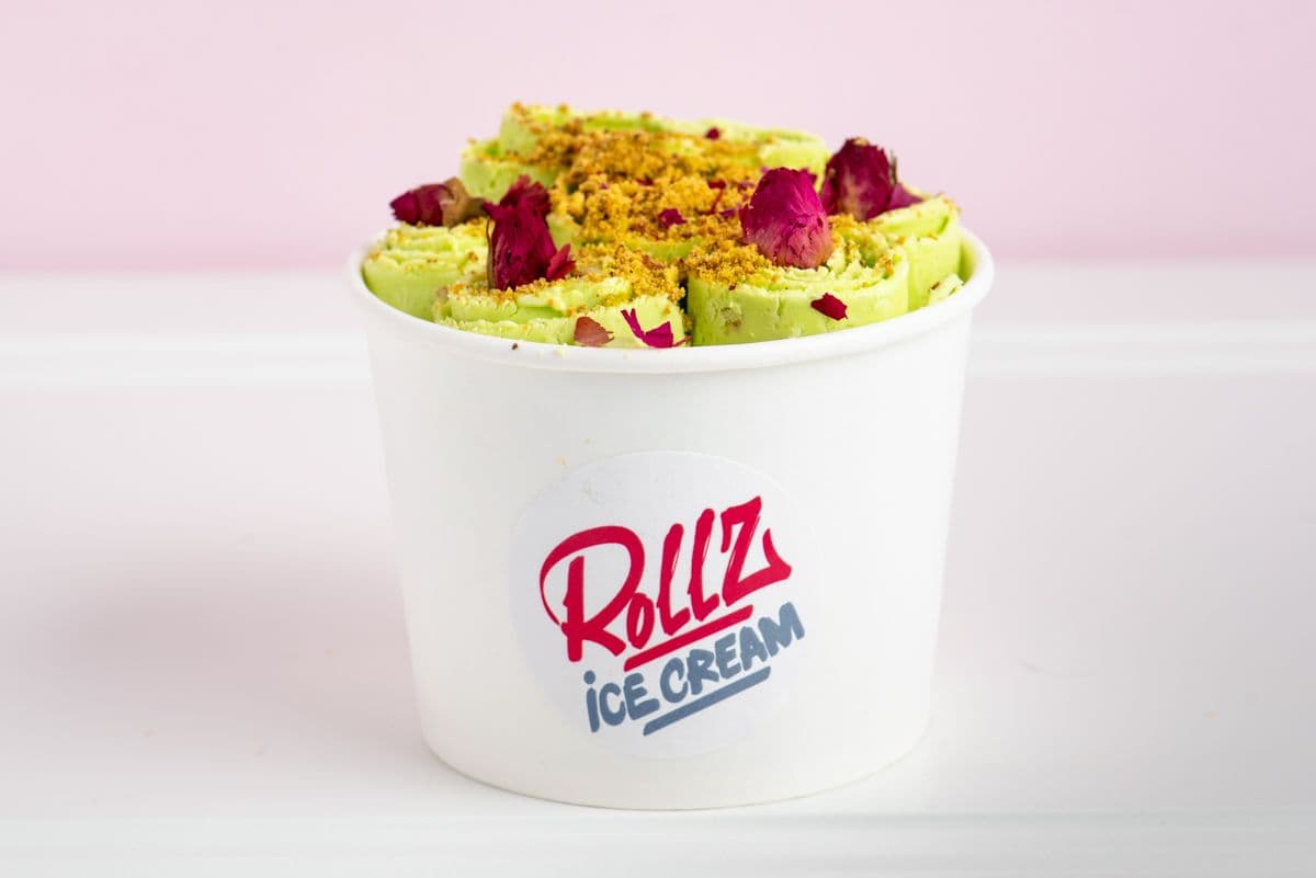 Rose and Pistachio Ice Cream