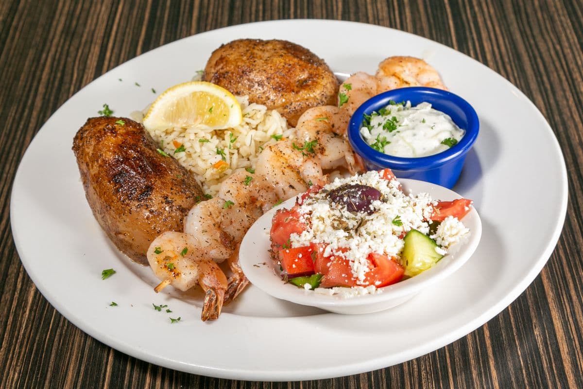 Black Tiger Prawn Souvlaki