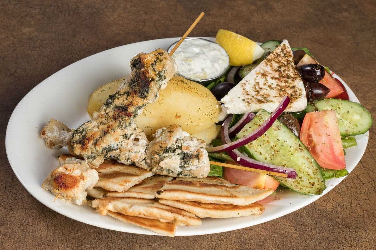 Chicken Souvlaki Dinner