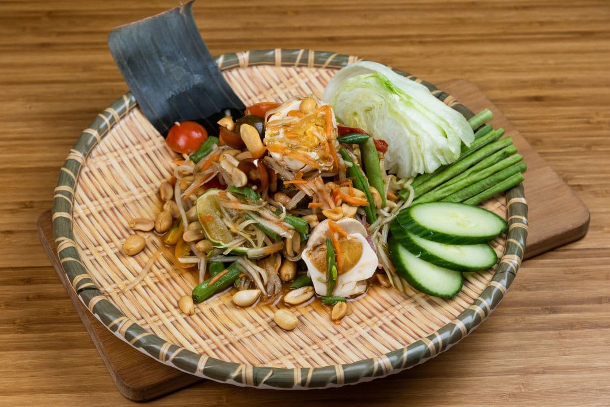 12. Papaya Salad with Salted Eggs
